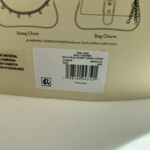 Gold Bag Charm with Black Accents - Picture 9 of 9